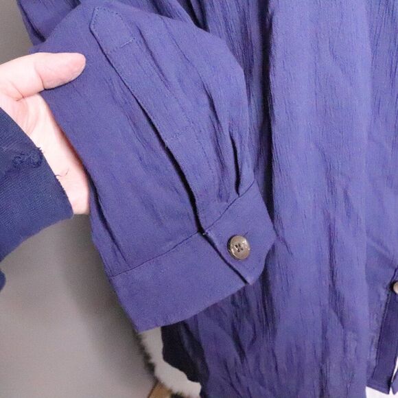 Vintage | LL Bean Button Down Tunic Shirt Large - Picture 4 of 9